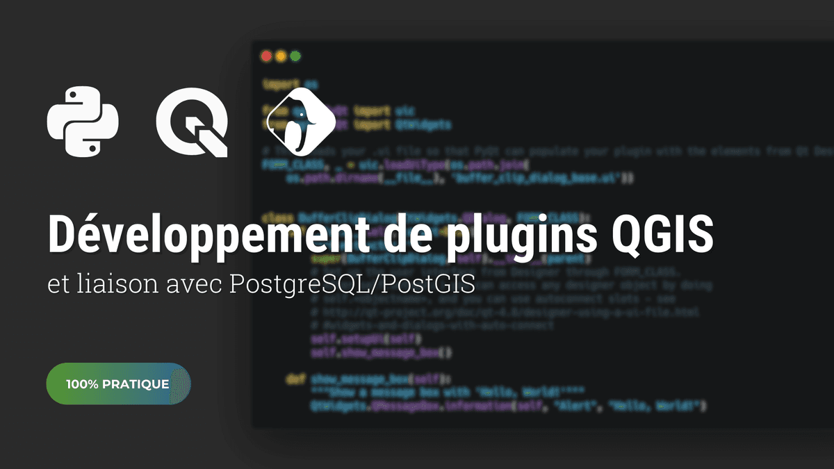 Développement de plugins QGIS et liaison avec PostgreSQL/PostGIS